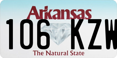 AR license plate 106KZW
