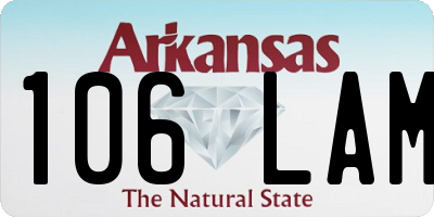 AR license plate 106LAM