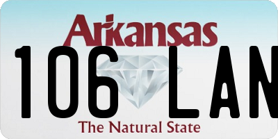 AR license plate 106LAN
