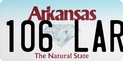 AR license plate 106LAR