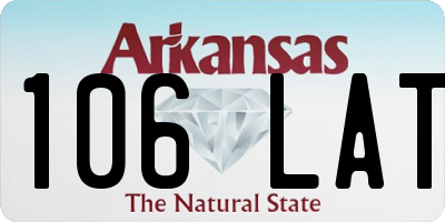AR license plate 106LAT
