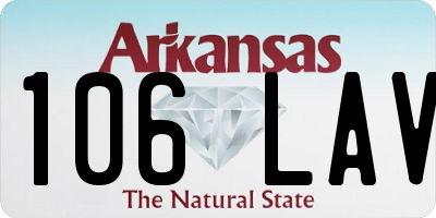 AR license plate 106LAV