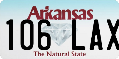 AR license plate 106LAX