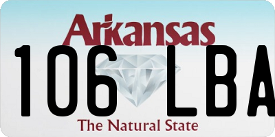 AR license plate 106LBA