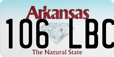 AR license plate 106LBC