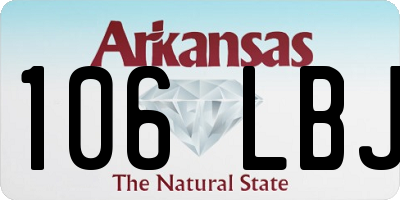 AR license plate 106LBJ