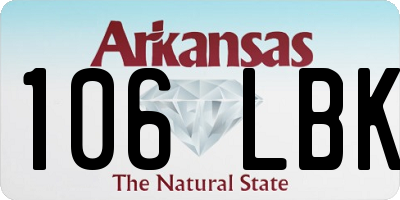 AR license plate 106LBK