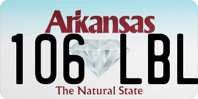 AR license plate 106LBL