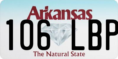 AR license plate 106LBP