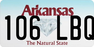 AR license plate 106LBQ