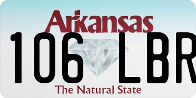 AR license plate 106LBR