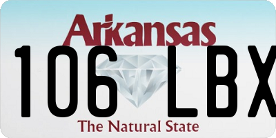 AR license plate 106LBX