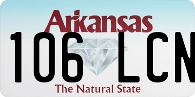AR license plate 106LCN