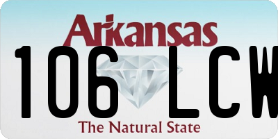 AR license plate 106LCW