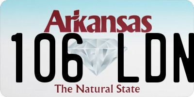 AR license plate 106LDN