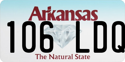 AR license plate 106LDQ