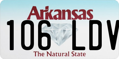 AR license plate 106LDV