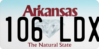 AR license plate 106LDX