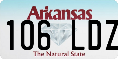 AR license plate 106LDZ