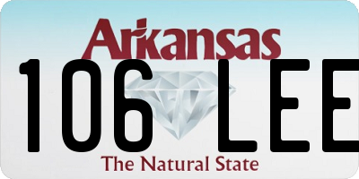 AR license plate 106LEE