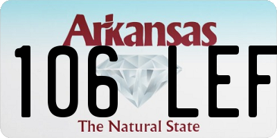 AR license plate 106LEF