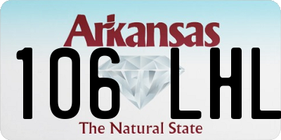 AR license plate 106LHL