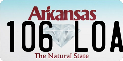 AR license plate 106LOA