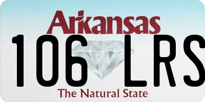 AR license plate 106LRS