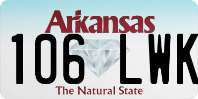 AR license plate 106LWK