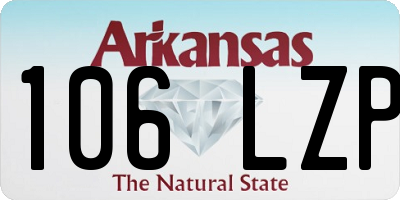 AR license plate 106LZP