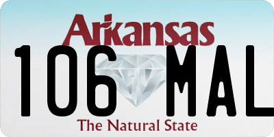 AR license plate 106MAL
