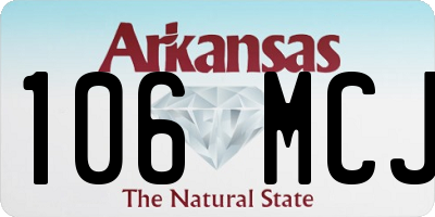 AR license plate 106MCJ