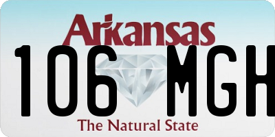 AR license plate 106MGH