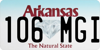 AR license plate 106MGI