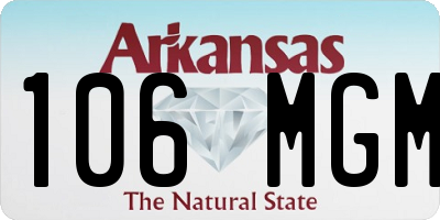 AR license plate 106MGM