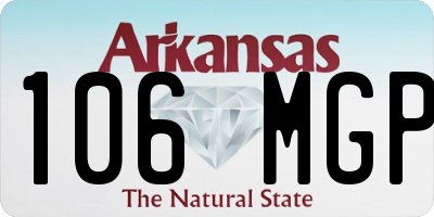 AR license plate 106MGP