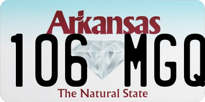 AR license plate 106MGQ