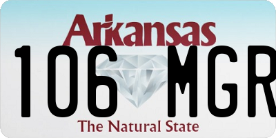 AR license plate 106MGR