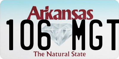 AR license plate 106MGT