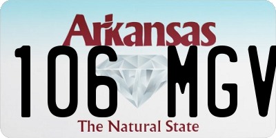AR license plate 106MGV