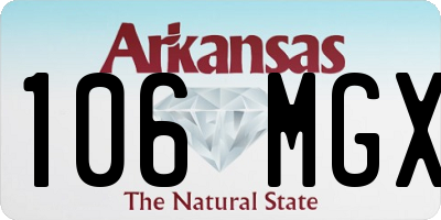 AR license plate 106MGX