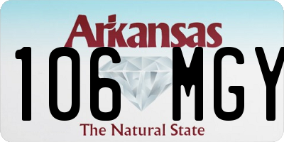 AR license plate 106MGY
