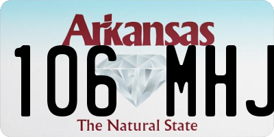 AR license plate 106MHJ