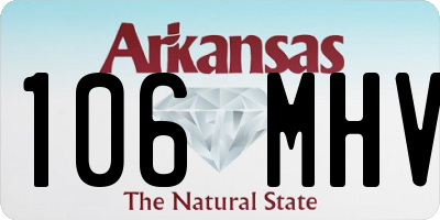 AR license plate 106MHV