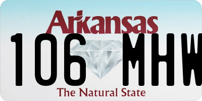 AR license plate 106MHW