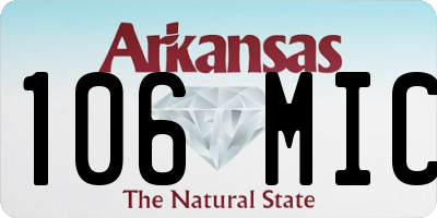 AR license plate 106MIC