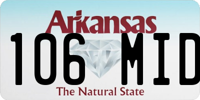 AR license plate 106MID