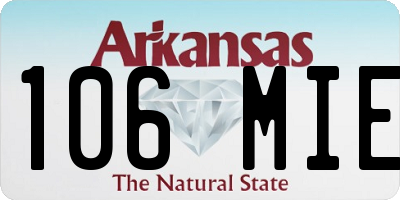 AR license plate 106MIE