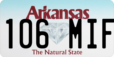 AR license plate 106MIF