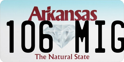 AR license plate 106MIG